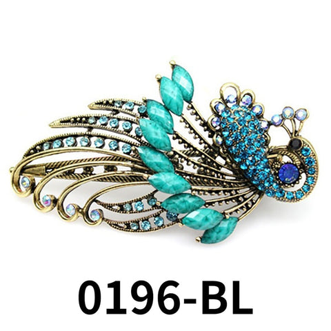 Exquisite Peacock Flower Crystal Hair Pin