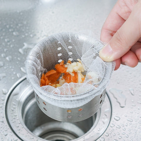 100PCS Disposable Sink Mesh Drainer Bag