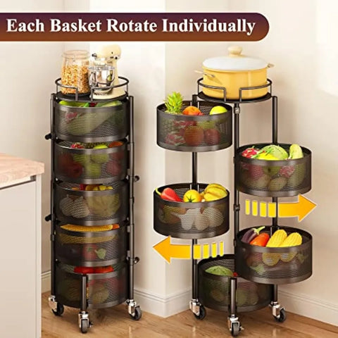 Rotating Storage Rack Trolley