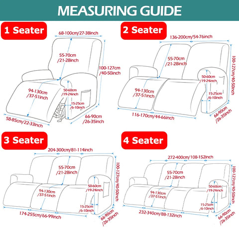 1-4 Seaters Recliner Chair Cover