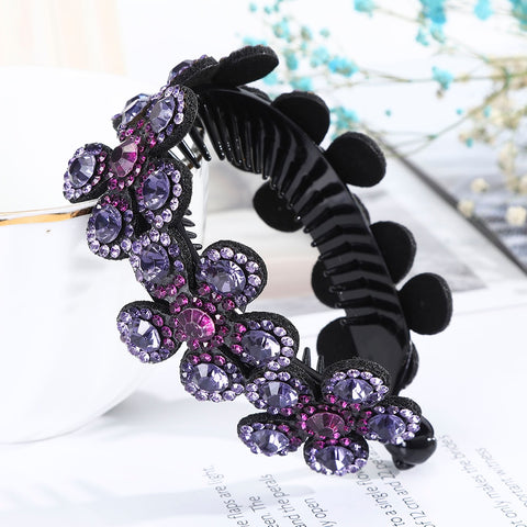 Rhinestone Flower Bun Hairpin
