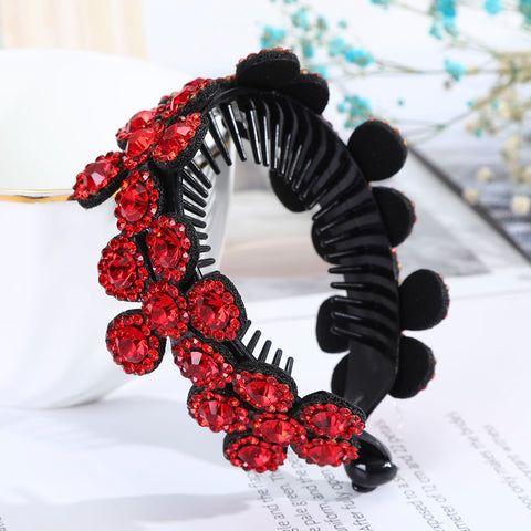 Rhinestone Flower Bun Hairpin