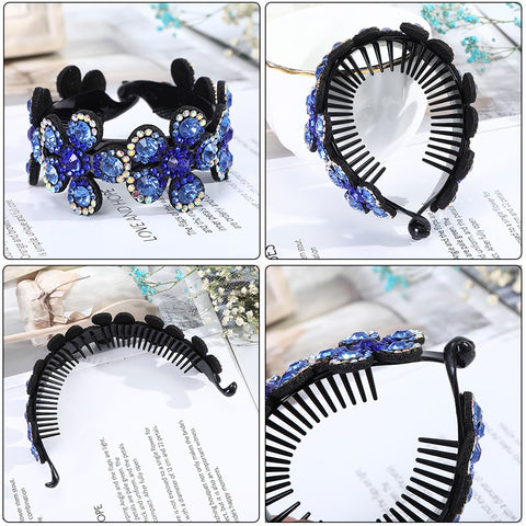 Rhinestone Flower Bun Hairpin