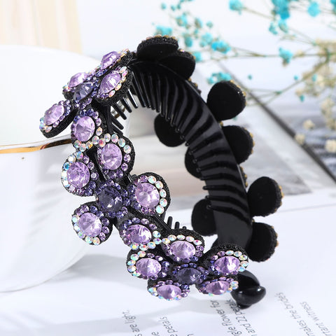 Rhinestone Flower Bun Hairpin