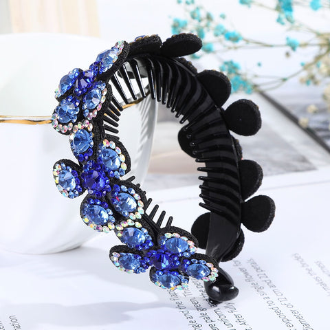 Rhinestone Flower Bun Hairpin