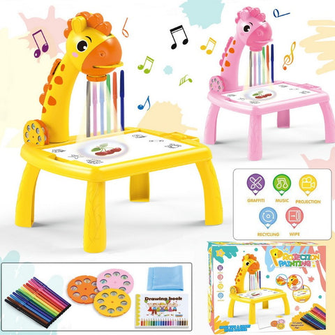 Mini Children Led Projector Art Drawing Table
