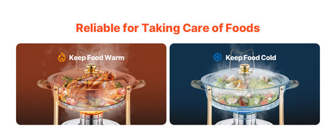4 Pack Stainless Steel Chafing Dish Buffet Set – 5QT Full-Size Catering Food Warmers with Folding Stand, Lid & Serving Tongs for Parties, Weddings & Banquets (Gold, Rose Gold or Silver)