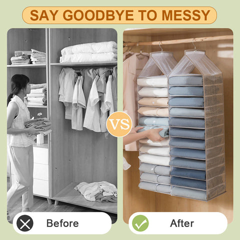Wardrobe Hanging Clothes Organizer