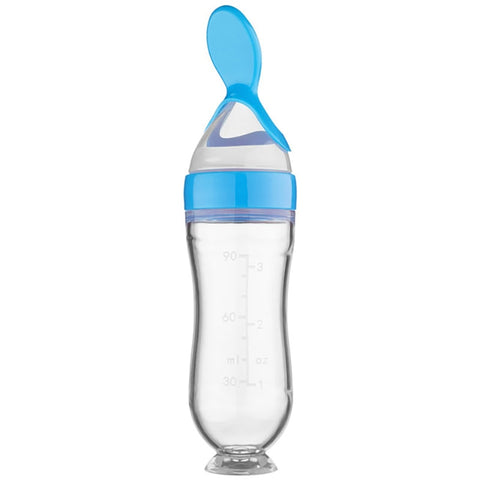 Baby Squeezing Feeding Spoon Bottle