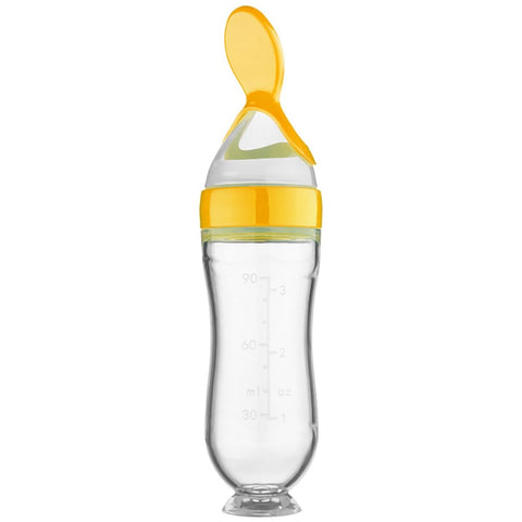 Baby Squeezing Feeding Spoon Bottle