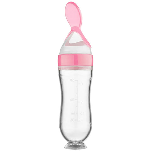 Baby Squeezing Feeding Spoon Bottle