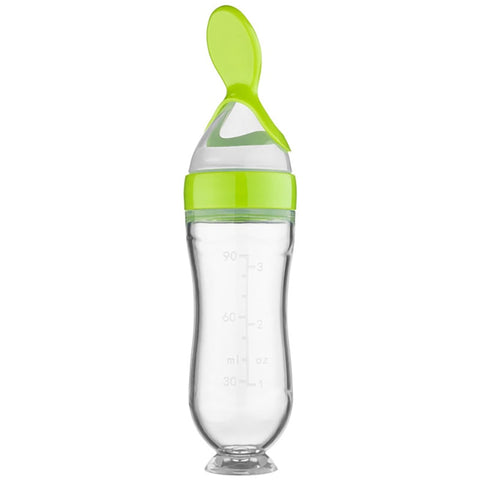 Baby Squeezing Feeding Spoon Bottle