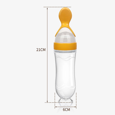 Baby Squeezing Feeding Spoon Bottle