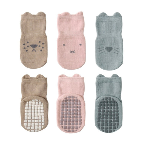 3 Pairs Anti-slip Baby Socks