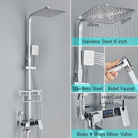 Thermostatic Digital Display Shower