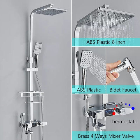 Thermostatic Digital Display Shower