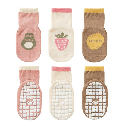 3 Pairs Anti-slip Baby Socks