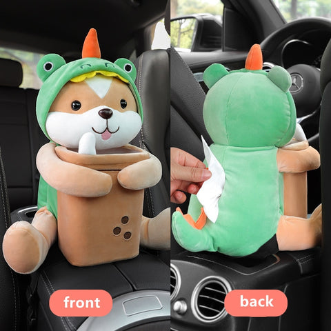 2 in 1 Cute Cartoon Car Tissue Box