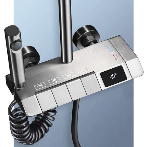 Digital Rainfall Brass Shower