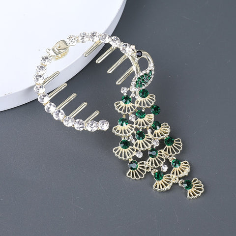 Pearl Rhinestone Hair Claw Clips