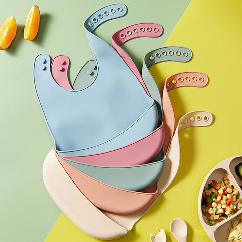 Adjustable Waterproof Soft Siliocone Baby Bib