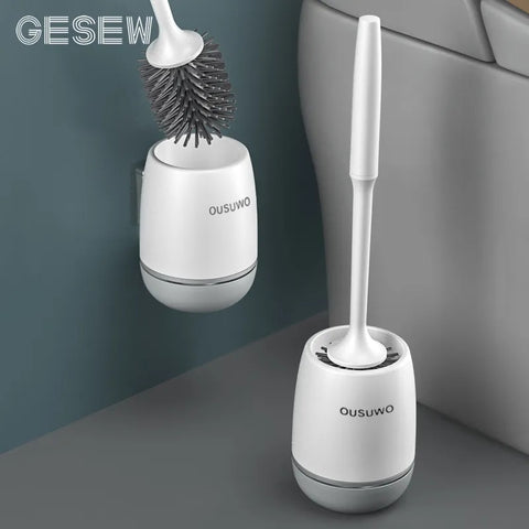 Wall-Mounted Silicone Toilet Brush