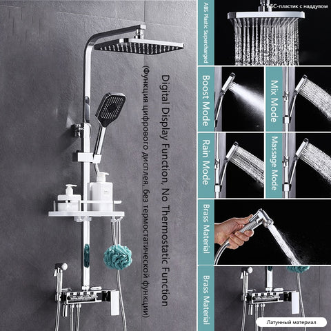 Brass Thermostatic Digital Display Shower