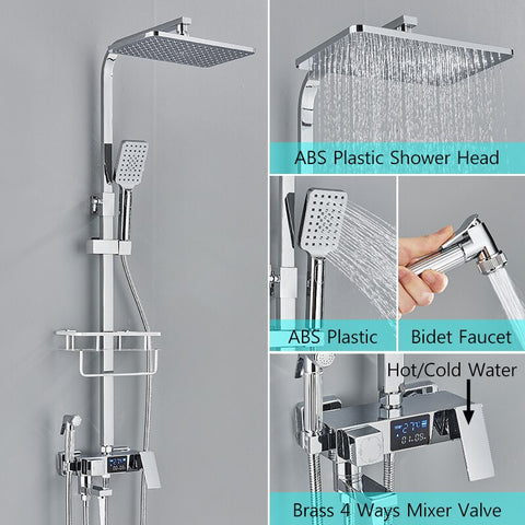 Thermostatic Digital Display Shower