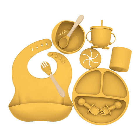 9PCS/Set Baby Silicone Tableware