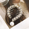 Pearl Rhinestone Hair Claw Clips