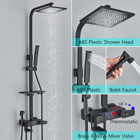 Thermostatic Digital Display Shower