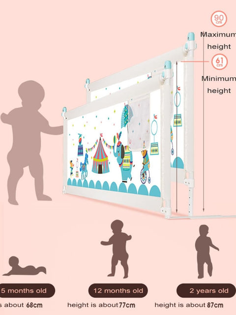 Adjustable Baby Bed Fence Rail