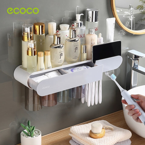 Magnetic Cup Toothbrush Holder Bathroom Accessories