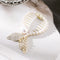 Pearl Rhinestone Hair Claw Clips