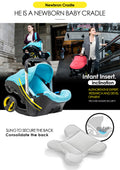 Lightweight 3-In-1 Foldable Baby Car Seat Carriage Stroller