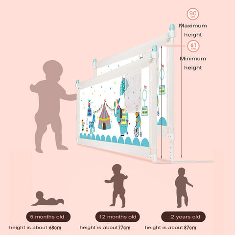 Adjustable Baby Bed Fence Rail