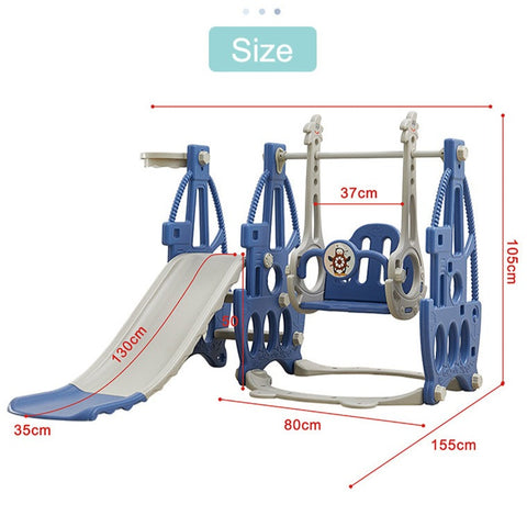 3 in 1 Baby Ball Basket Slide Swing