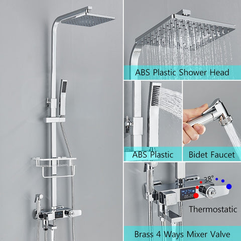 Thermostatic Digital Display Shower