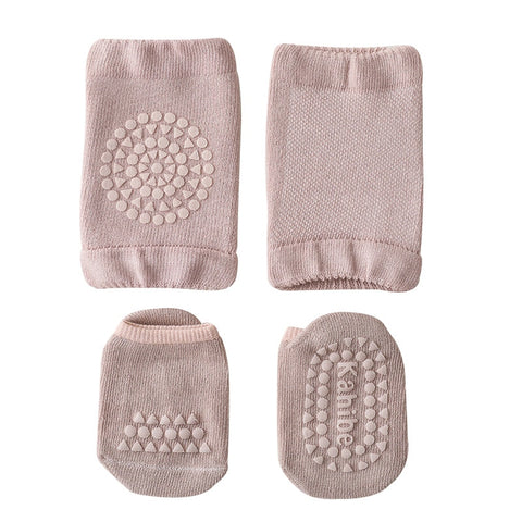 Baby Anti-slip Knee Pads Socks Set