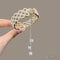 Pearl Rhinestone Hair Claw Clips