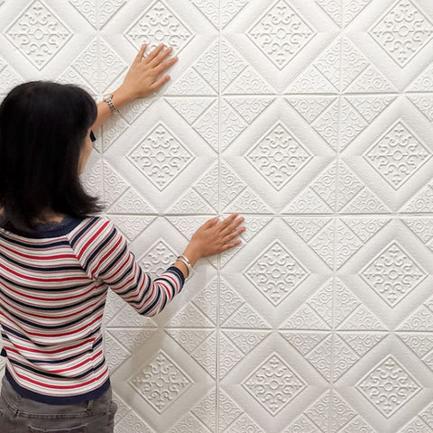 3D Tile Brick Wall Paper