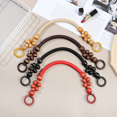 Wooden Bead Rope Bag Strap