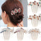 Crystal Flower Hair Comb Pin