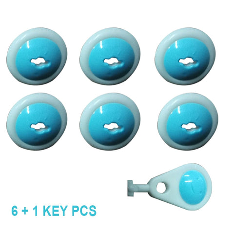 6PCS + 1 Key Socket Cover EU Plug