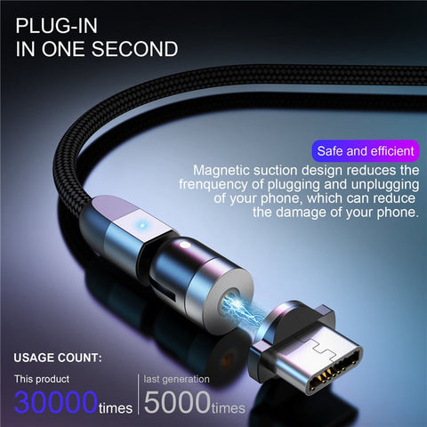 360º drehbares Magnetladekabel