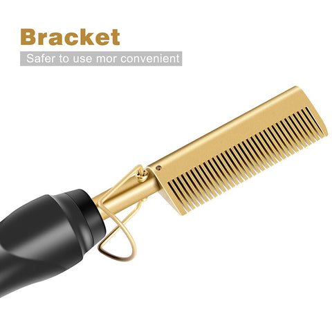 Electric Gold Hair Straightener Hot Comb