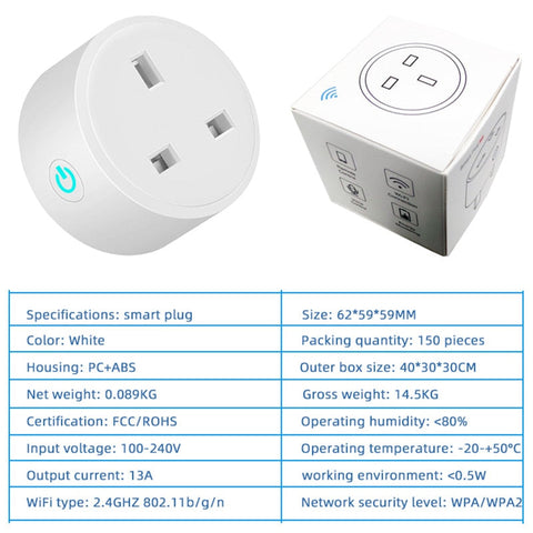 WiFi Smart Wireless Plug EU/US/UK Adaptor
