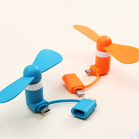 2-In-1 Mobile Phone Fan for Android and IOS