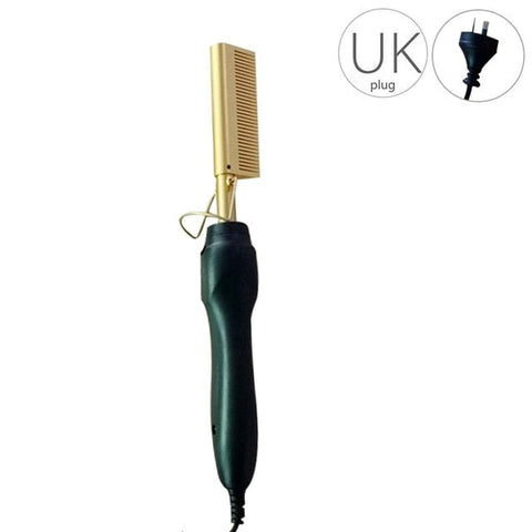 Electric Gold Hair Straightener Hot Comb