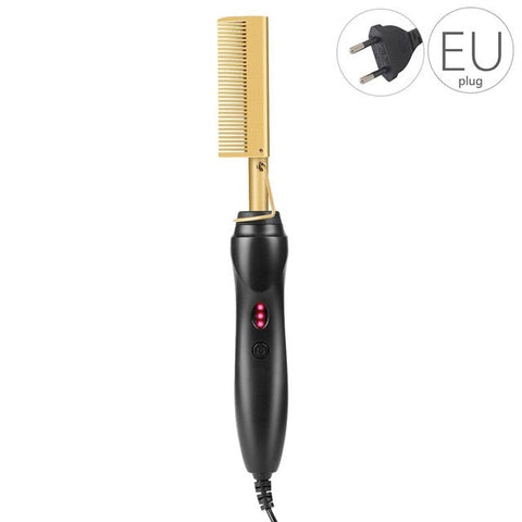 Electric Gold Hair Straightener Hot Comb